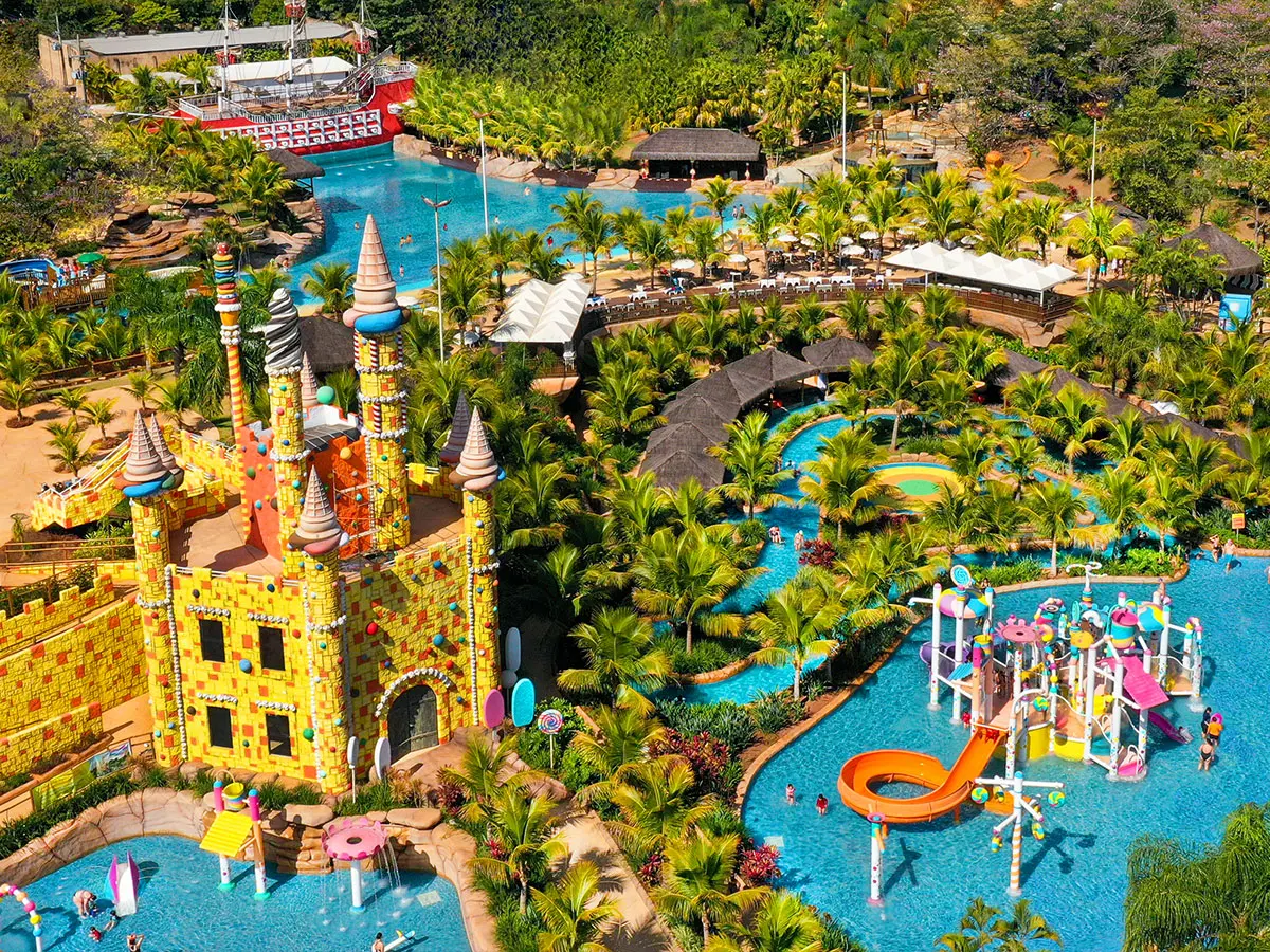 Parque aquático infantil do Thermas de São Pedro